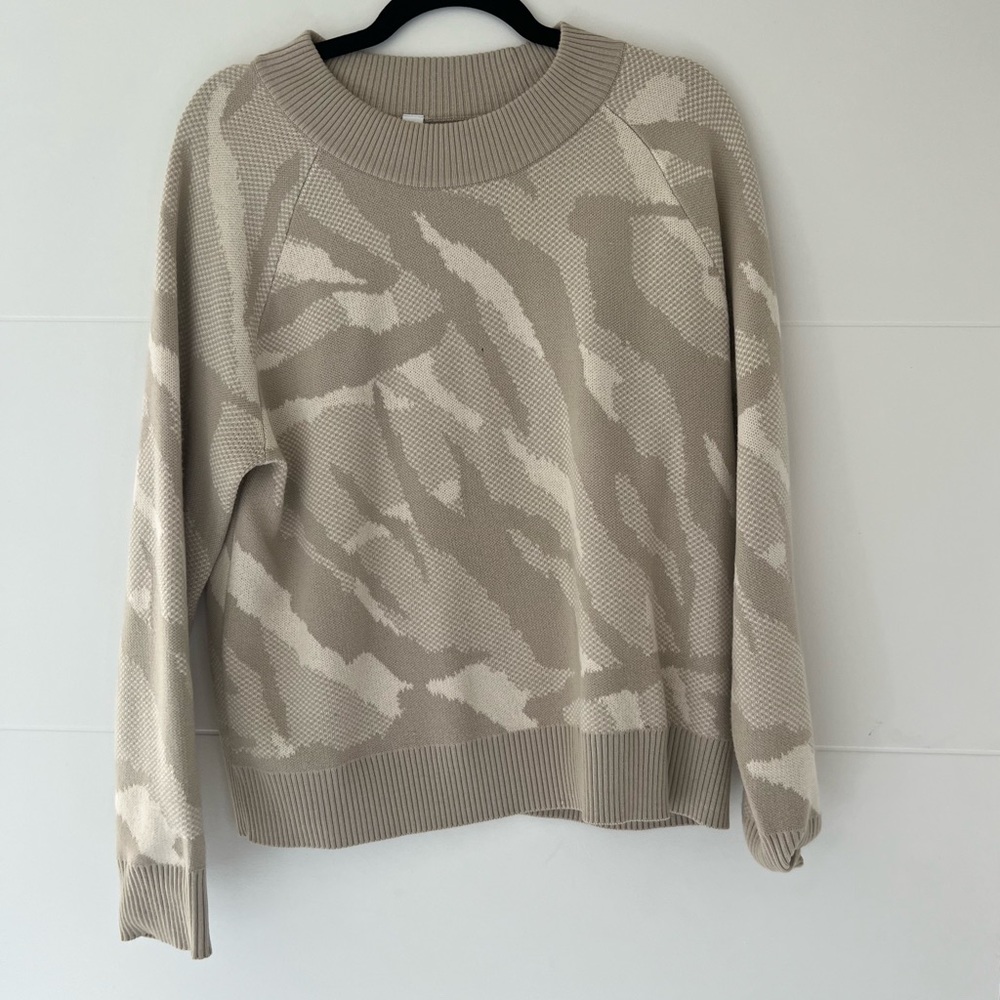 Athleta camo sweater